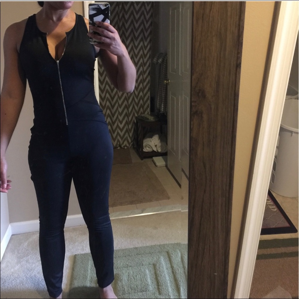 Bebe jumpsuit with sheer sides